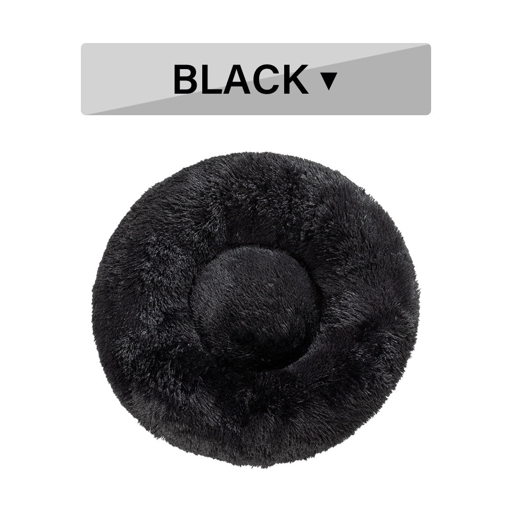 Cama Redonda de Felpa Ultra Suave para Mascotas