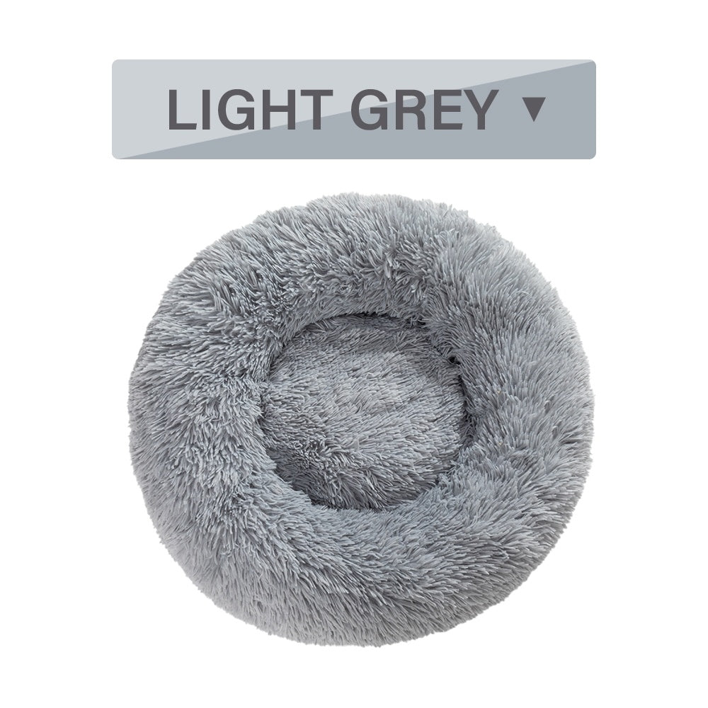 Cama Redonda de Felpa Ultra Suave para Mascotas