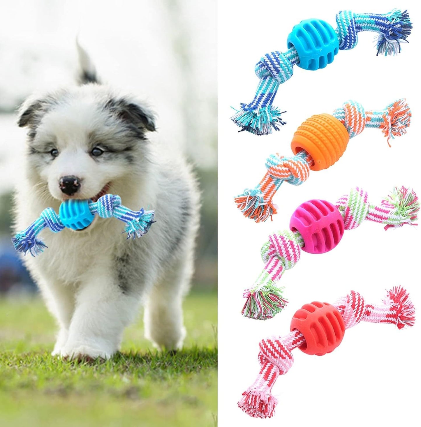 Juguete Masticable con Cuerda para Limpieza Dental de Perros