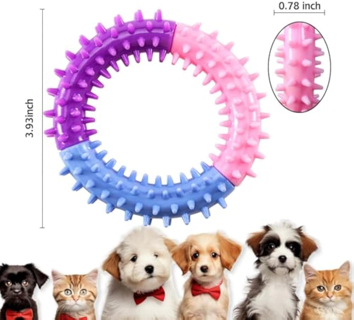Rubber Teething Ring for Puppies and Dogs