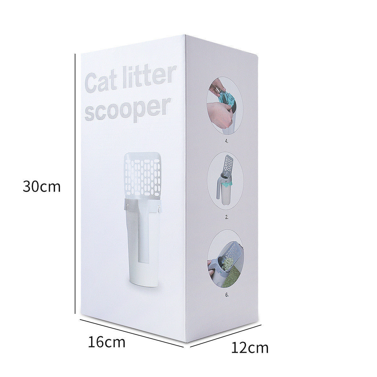 Pala Integrada para Arena de Gato con Contenedor de Residuos