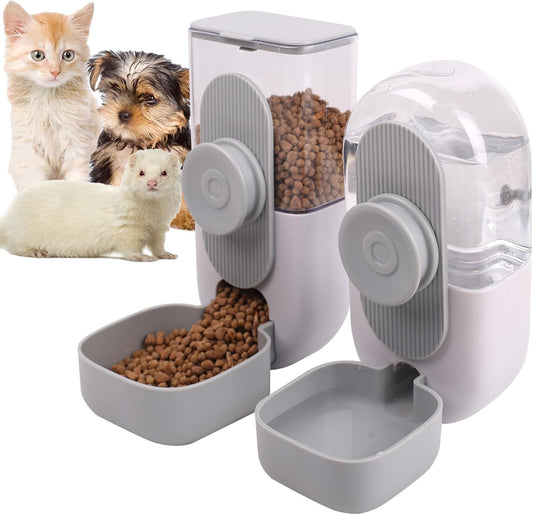 Dispensador Automático de Alimento y Agua Colgante para Jaula (Sistema por Gravedad)